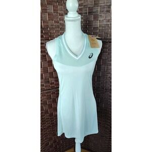 Asics Women's Match Dress Size Medium Pale Mint Moisture Wicking Mesh Racerback